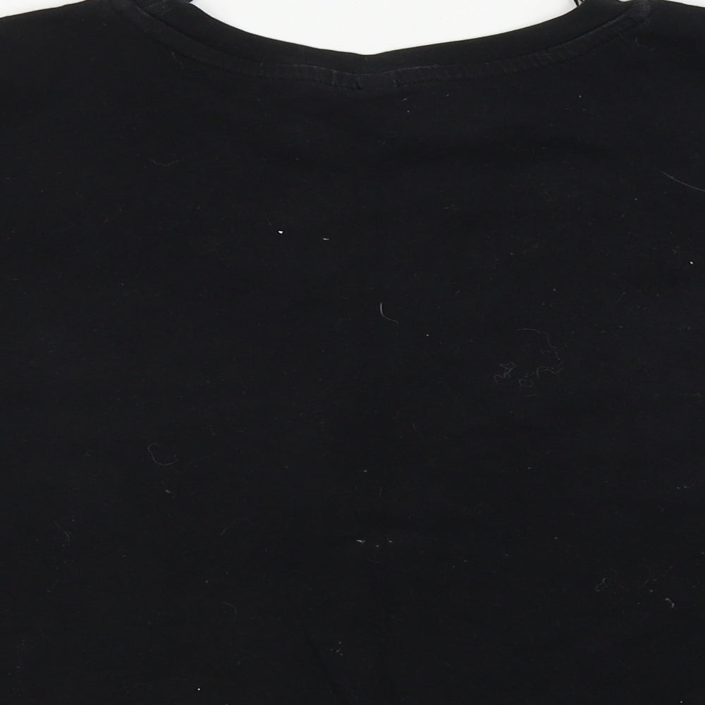 H&M Womens Black Basic T-Shirt Size L