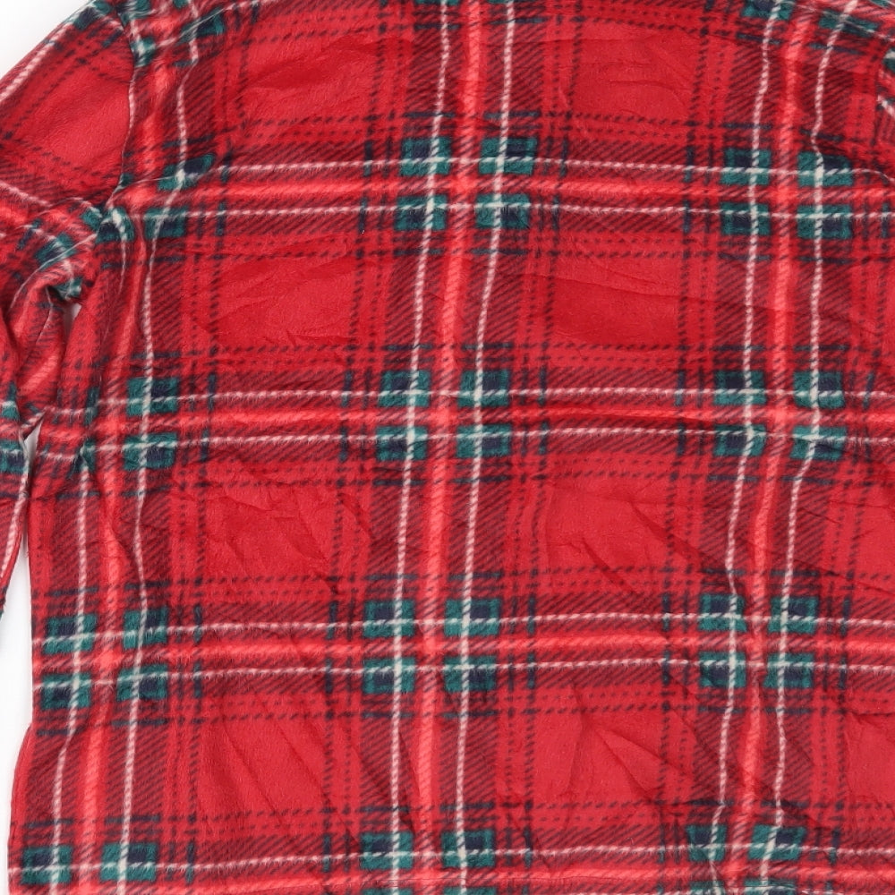 Marks and Spencer Womens Red Plaid Top Pyjama Top Size M