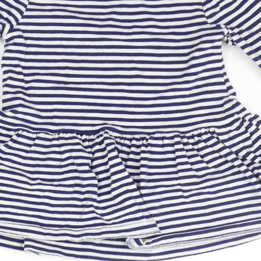 F&F Boys Blue Striped T-Shirt Dress Size 18-24 Months