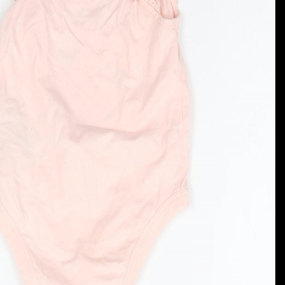 Gap Baby Pink Babygrow One-Piece Size 6-9 Months - details on chest