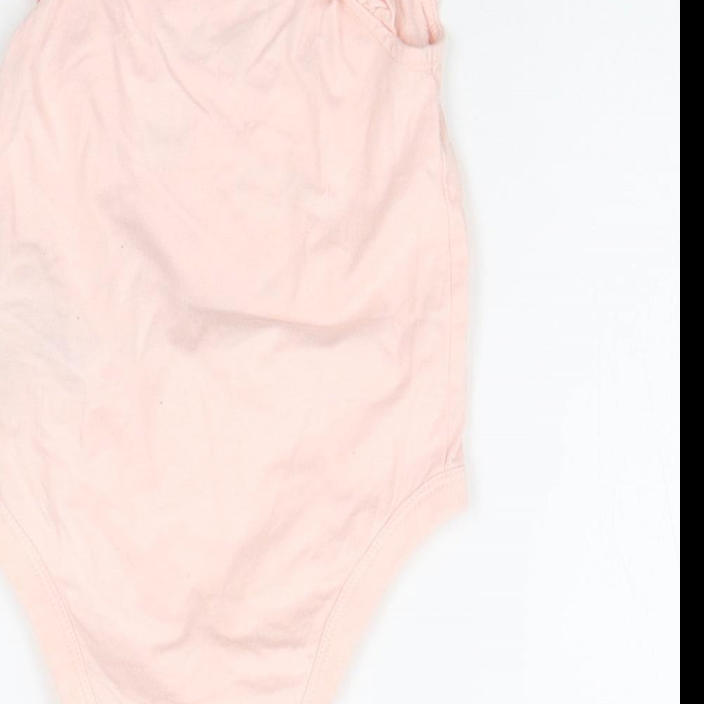 Gap Baby Pink Babygrow One-Piece Size 6-9 Months - details on chest