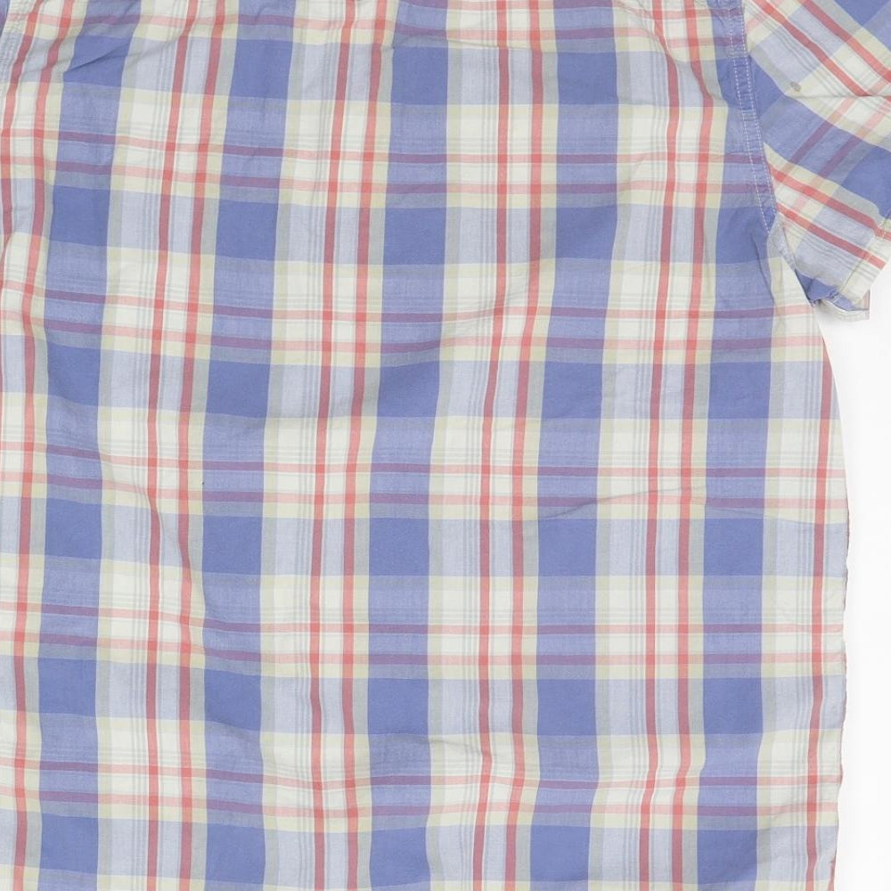 Cedar Wood State Mens Blue Check Button-Up Size L