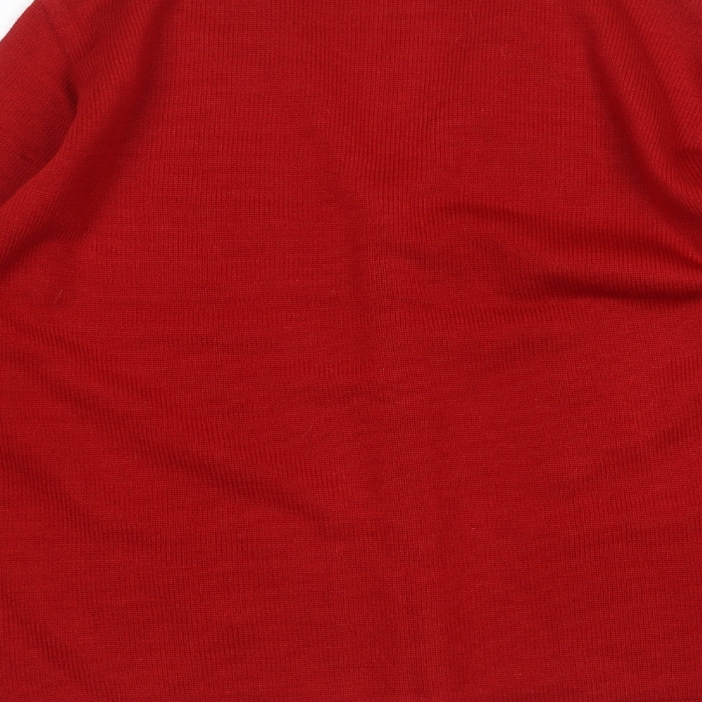 Beau Monde Womens Red Jacket Coatigan Size L