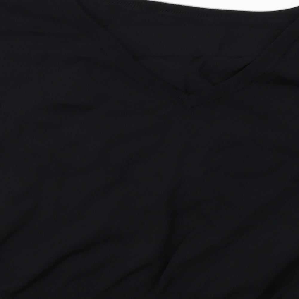 NEXT Womens Black Cropped T-Shirt Size 12