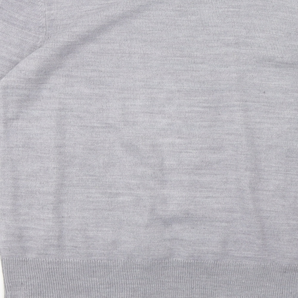 Matalan Womens Grey Geometric Knit Pullover Sweatshirt Size 10