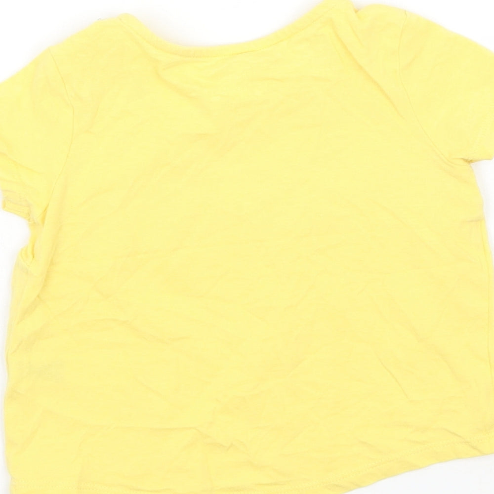 F&F Girls Yellow Basic T-Shirt Size 9-12 Months