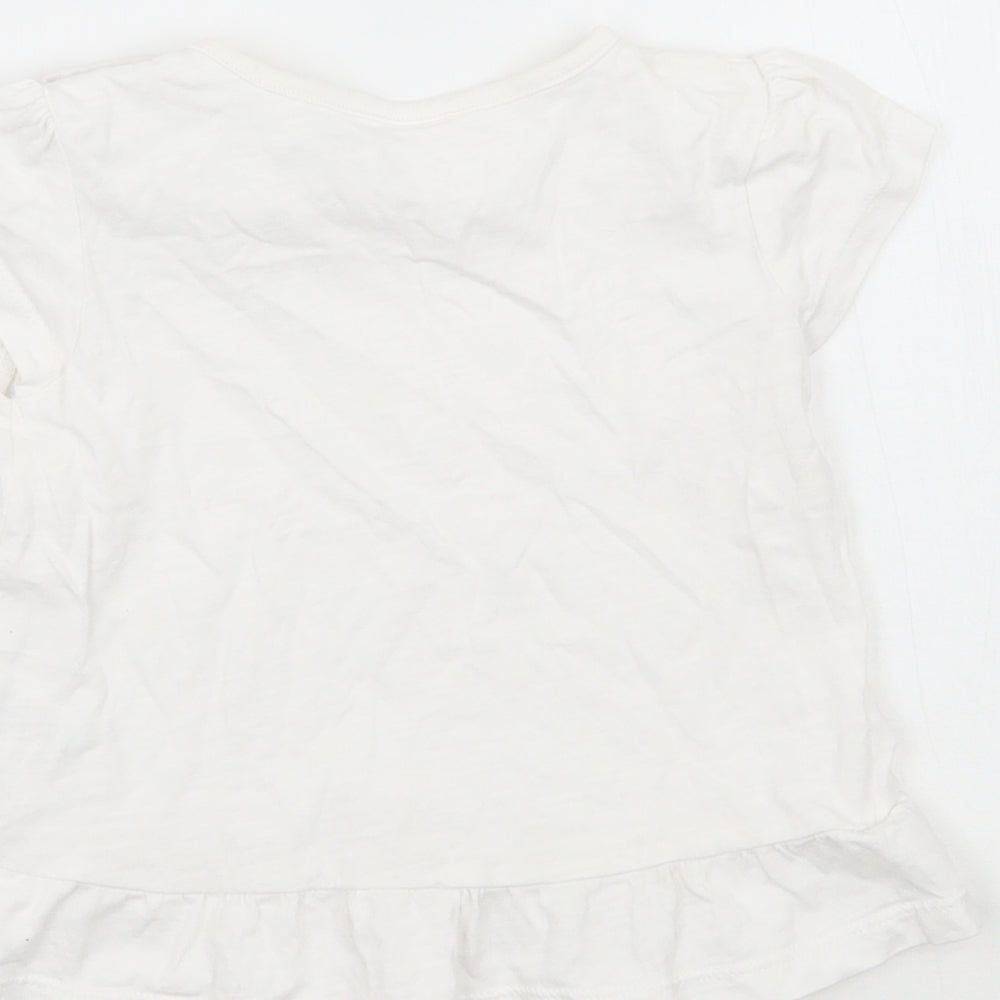 TU Girls White Basic T-Shirt Size 12 Months