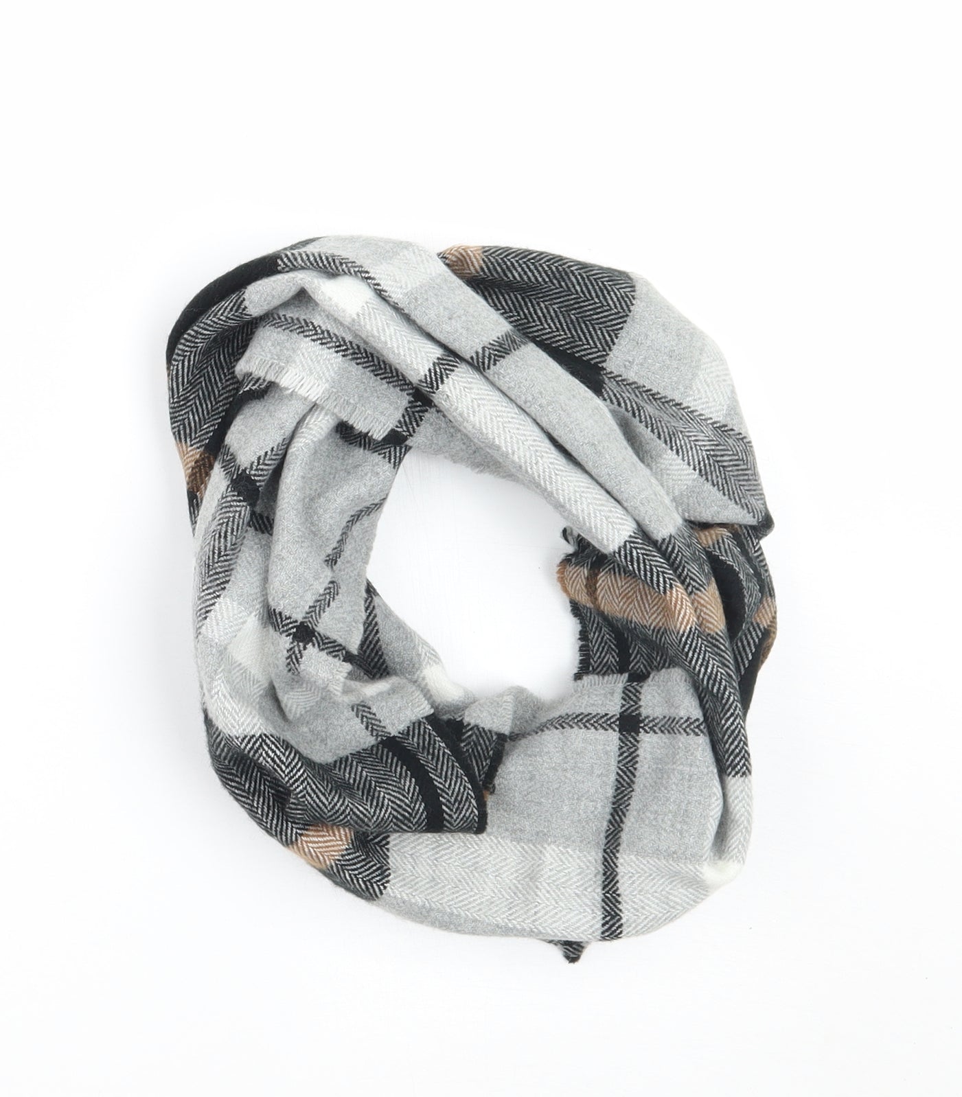 Preworn Womens Grey Check Scarf