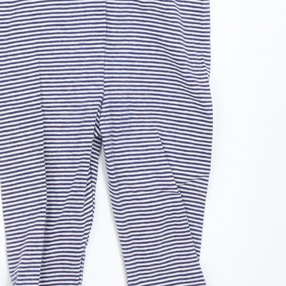 George Girls Blue Striped Capri Trousers Size 6-9 Months