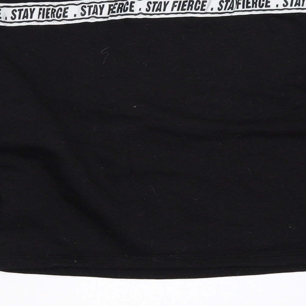 Candy Couture Girls Black Pullover Sweatshirt Size 14 Years
