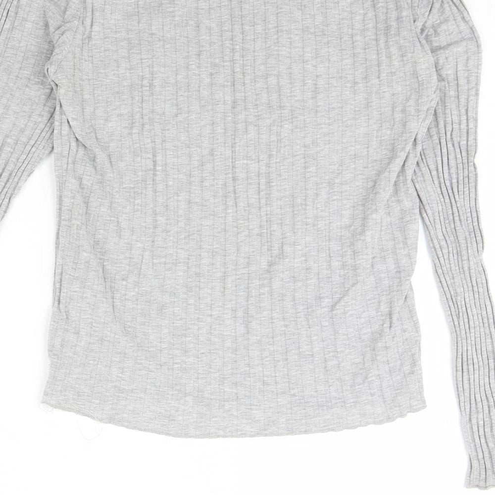 Topshop Womens Grey Basic Blouse Size 14