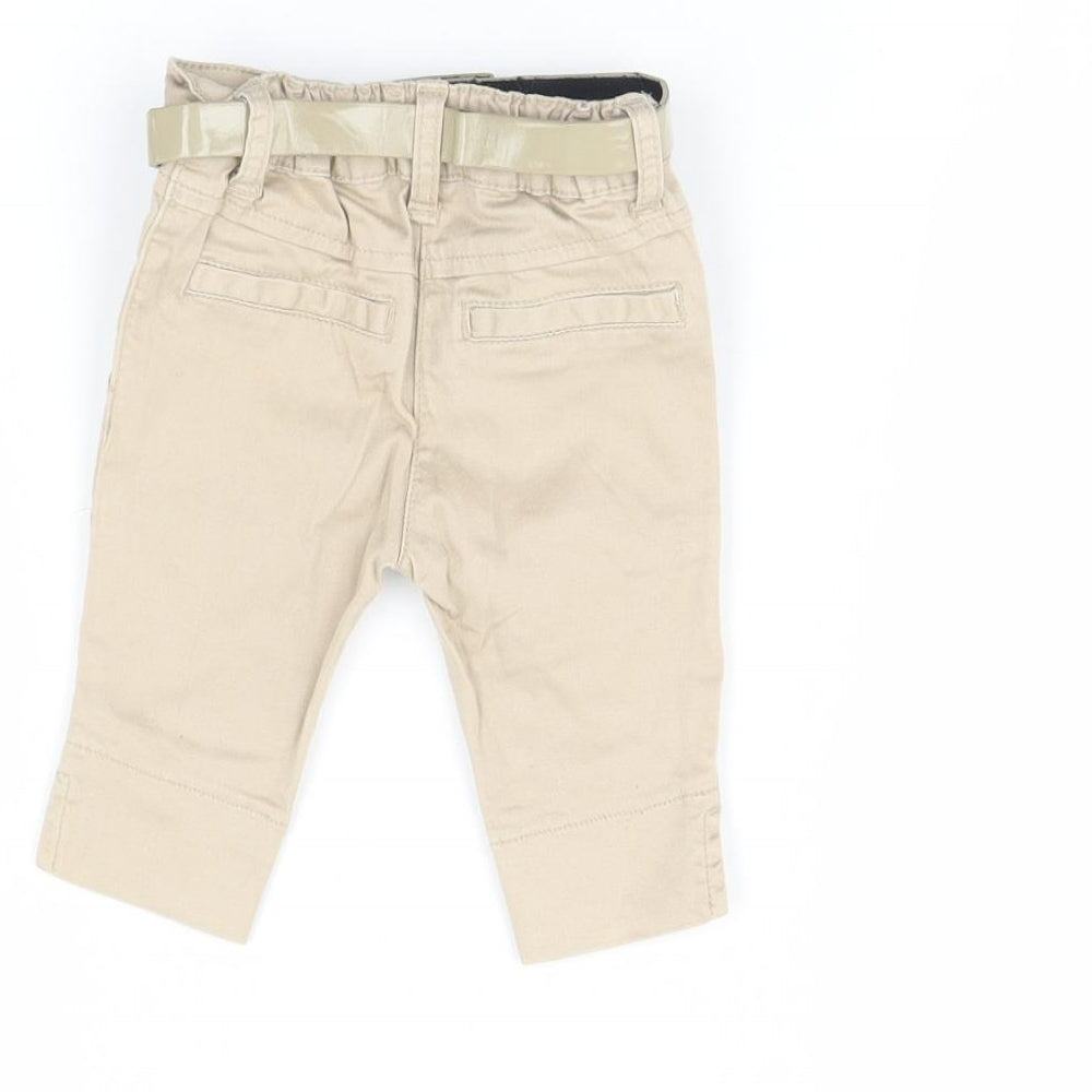 Preworn Baby Beige Denim Capri Jeans Size 3-6 Months