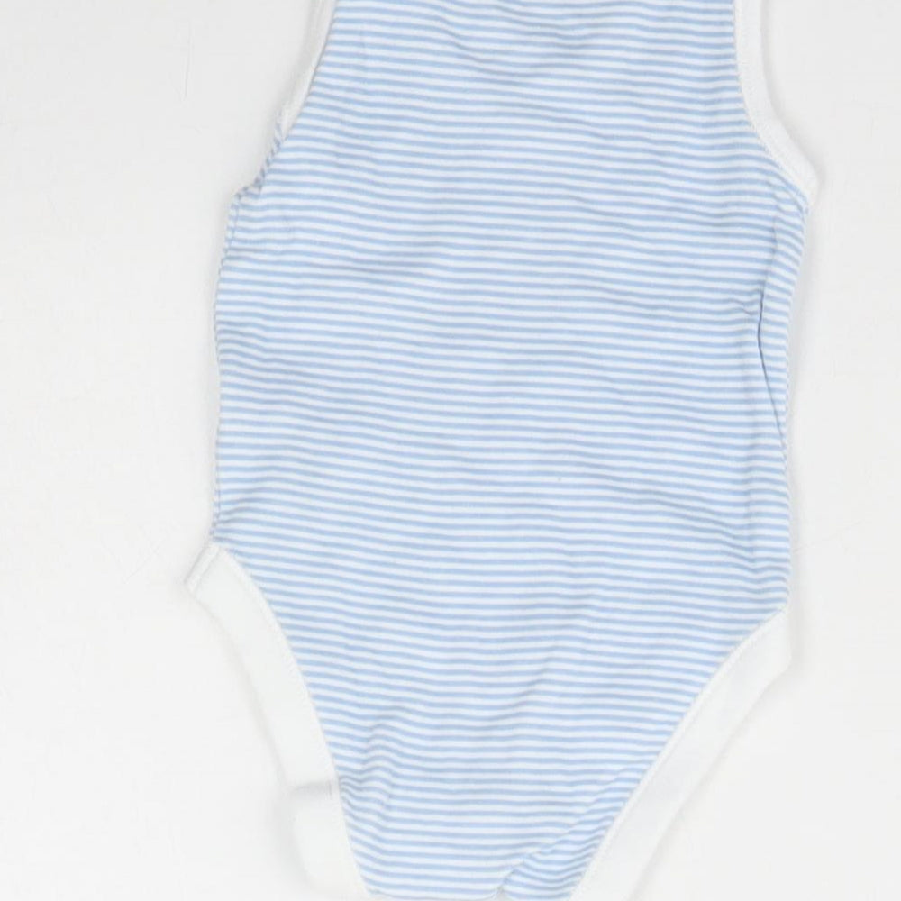 Nutmeg Baby Blue Striped Babygrow One-Piece Size 0-3 Months