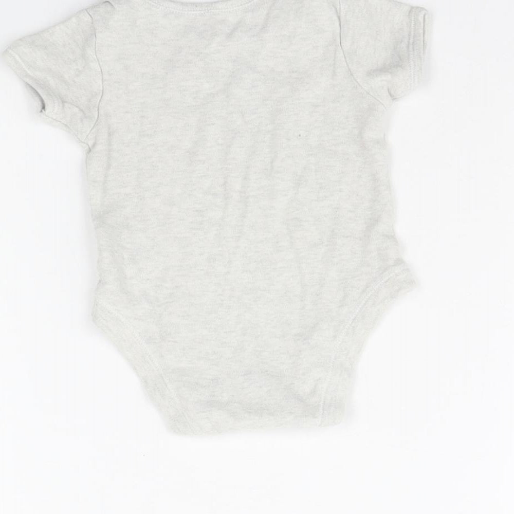 George Baby Grey Babygrow One-Piece Size 0-3 Months - Elephant