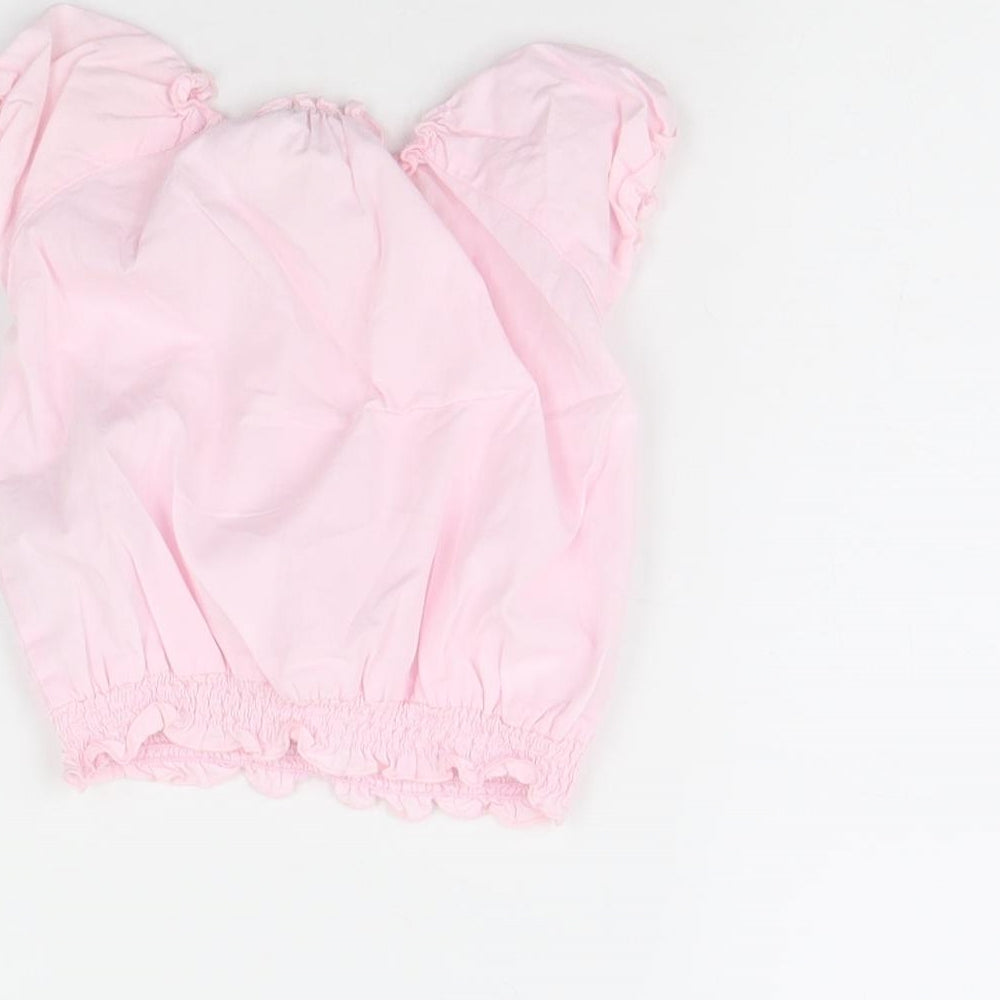 H&M Girls Pink Basic Blouse Size 0-3 Months