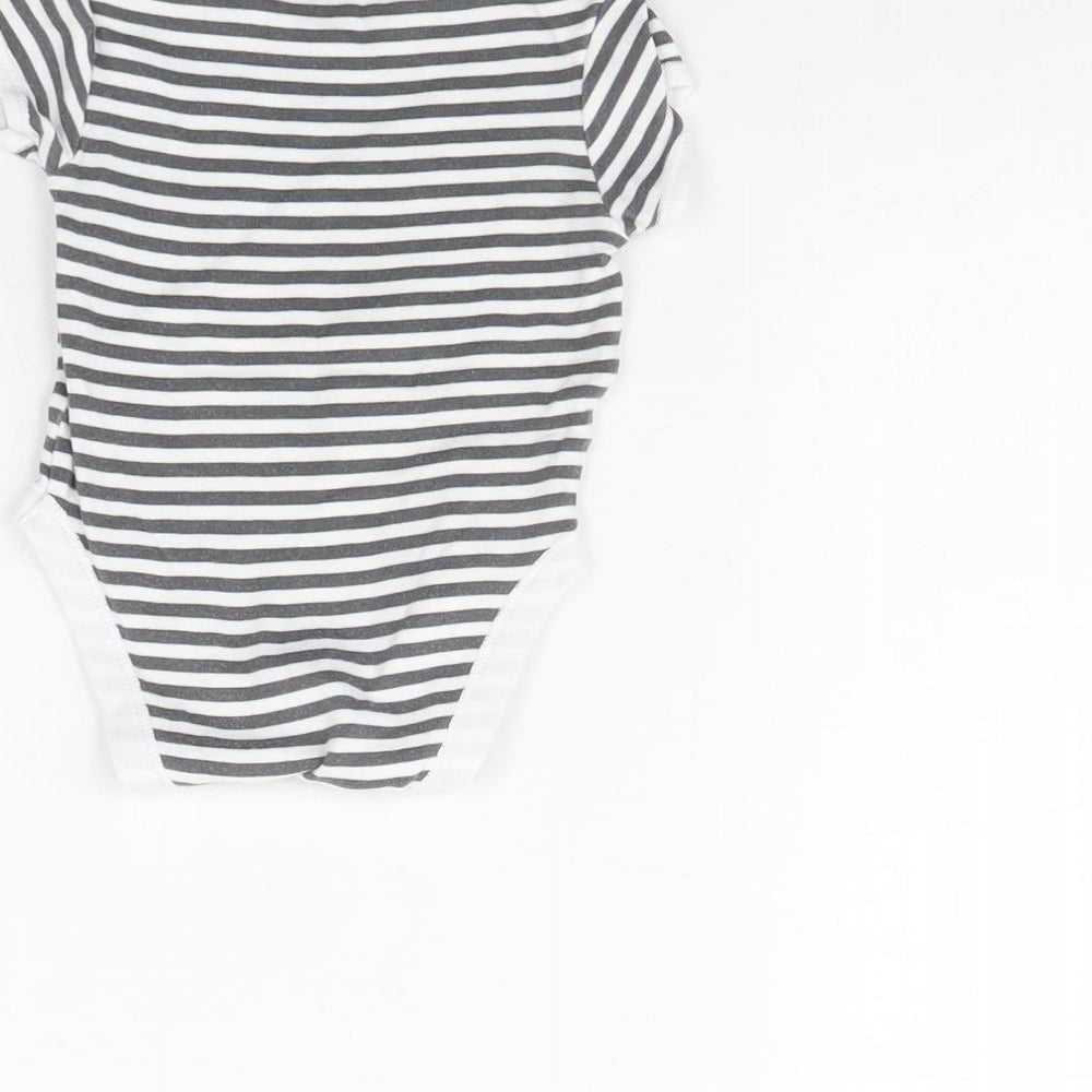 Primark Baby Grey Striped Babygrow One-Piece Size 0-3 Months