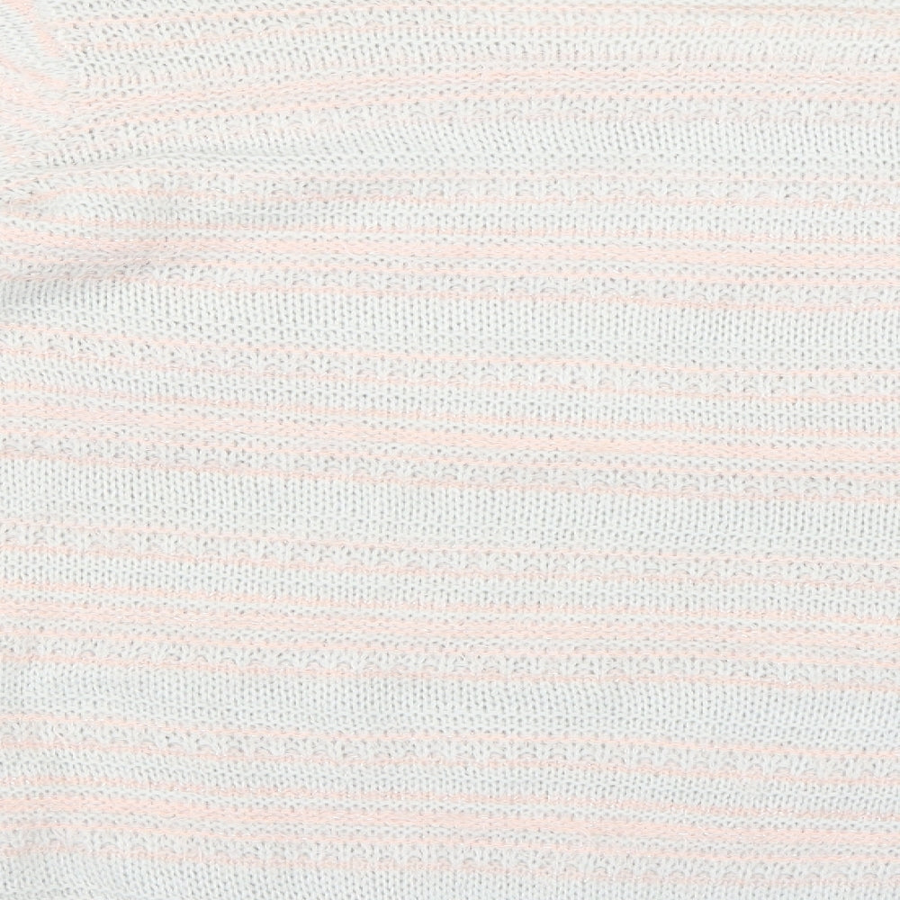 yassica Womens Pink Striped Pullover Jumper Size XL