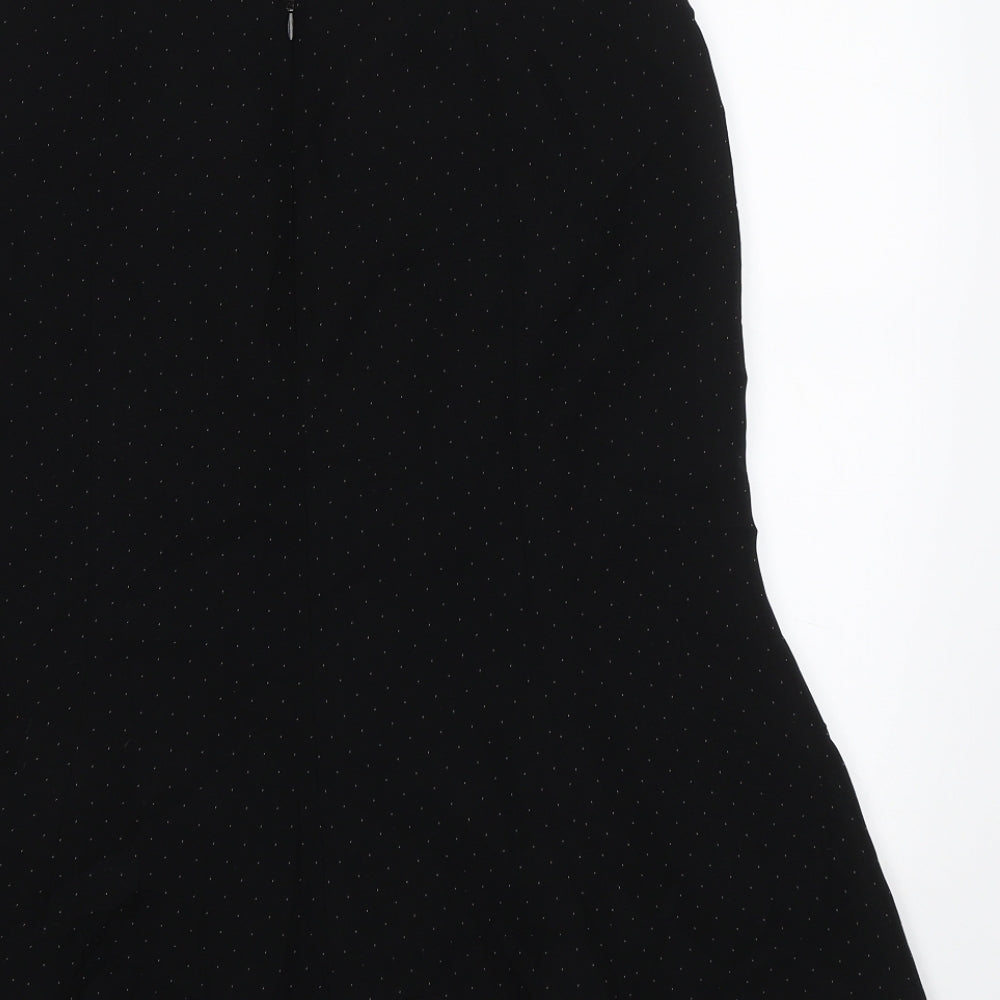 Principles Womens Black Polka Dot Flare Skirt Size 10