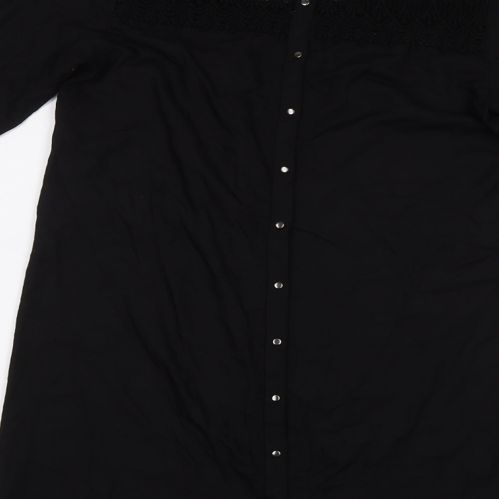 VILA Womens Black A-Line Size S