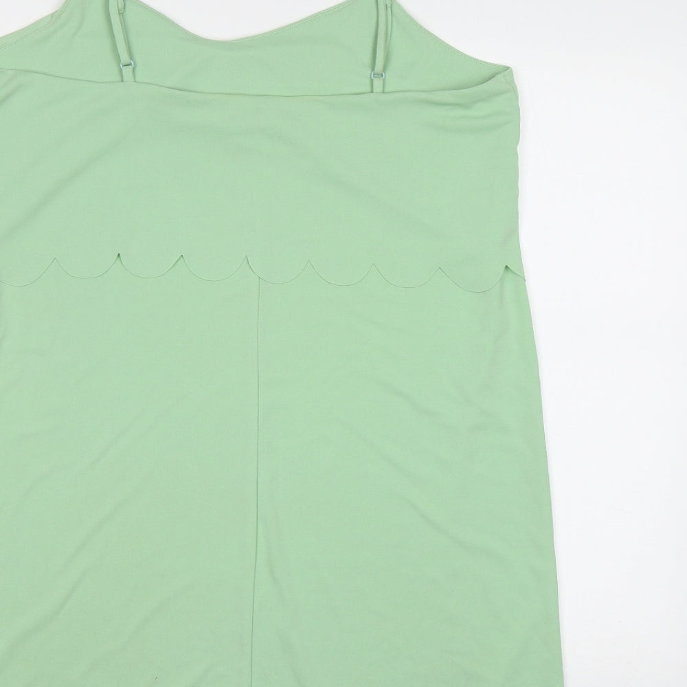 ASOS Womens Green Camisole Tank Size 14