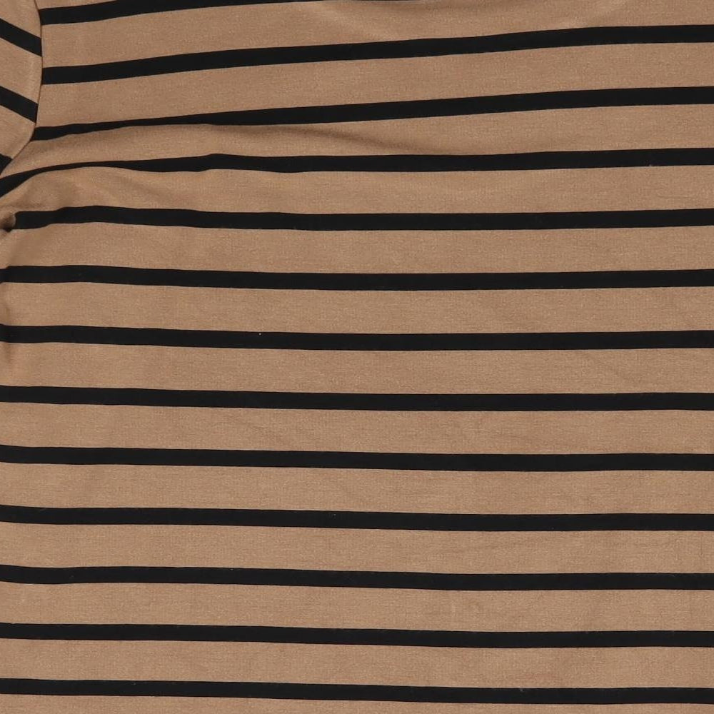 Marks & Spencer Womens Brown Striped Pullover Jumper Size 12