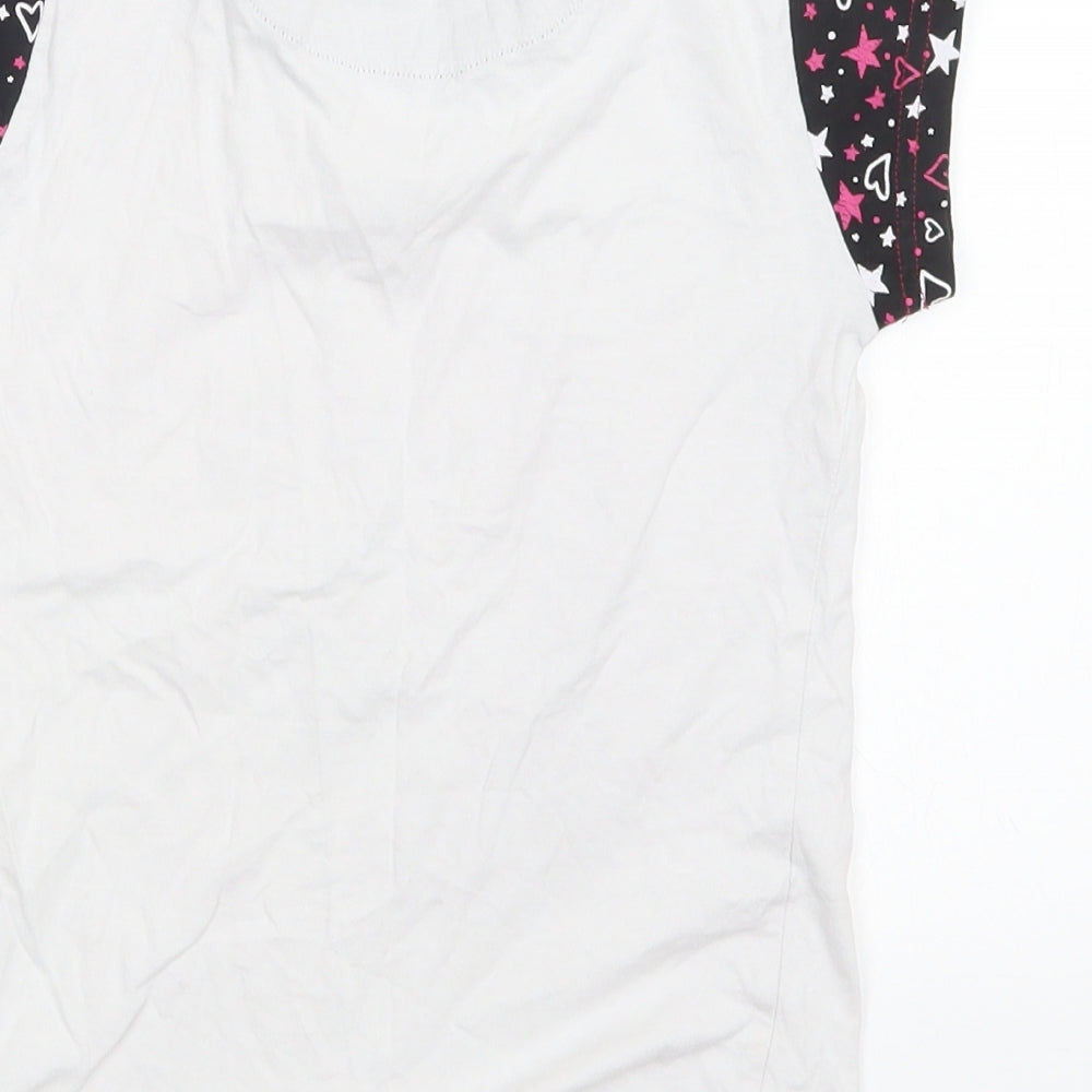 Pyjamas.com Girls White Top Pyjama Top Size 6-7 Years