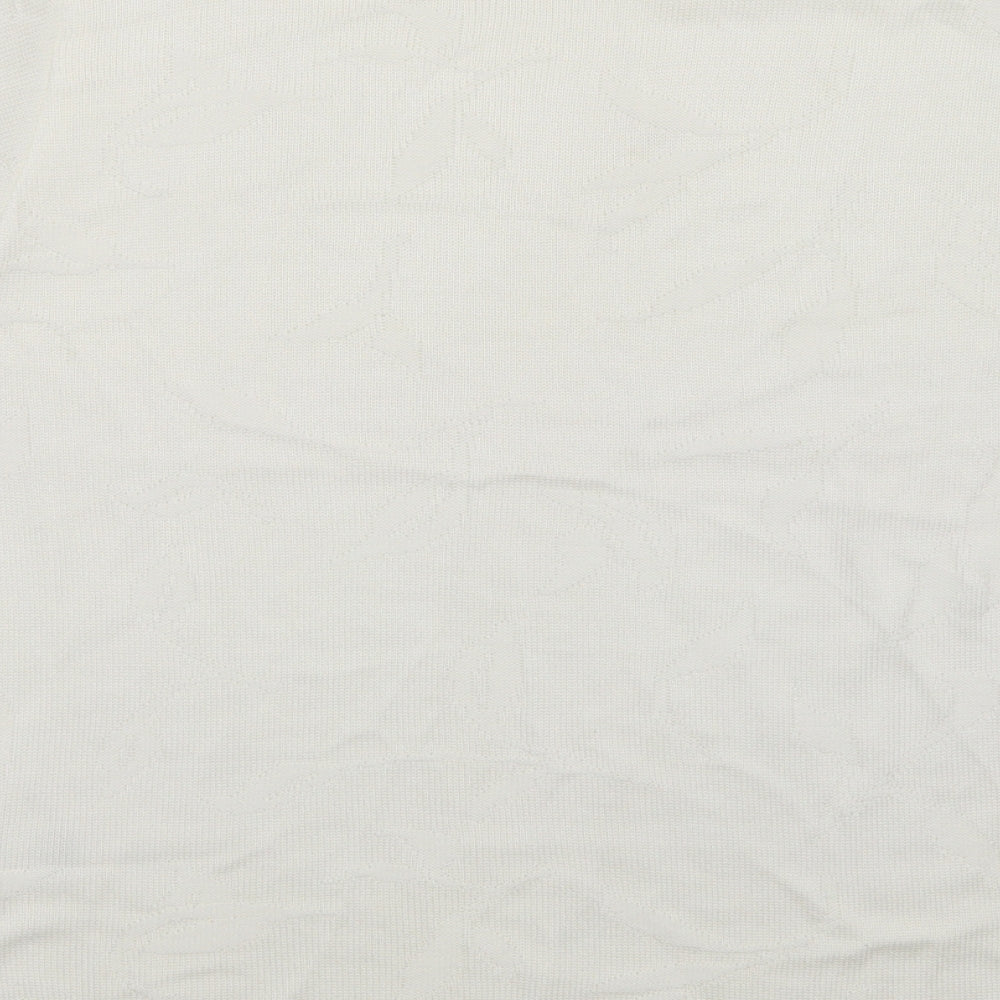 Keeno Womens White Floral Pullover Jumper