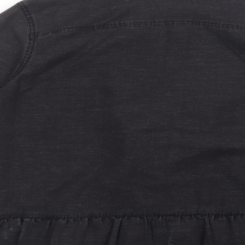 NEXT Womens Black Basic Button-Up Size 16