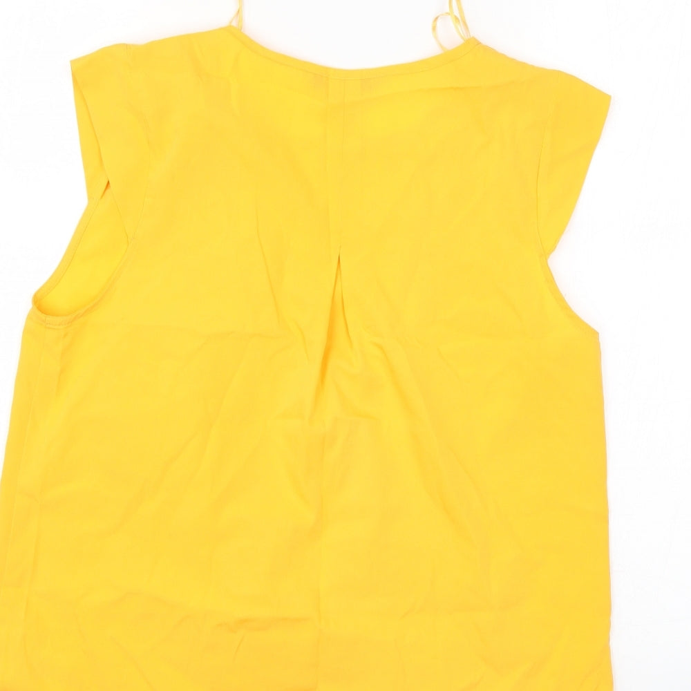 Peacocks Womens Gold Basic Blouse Size 10