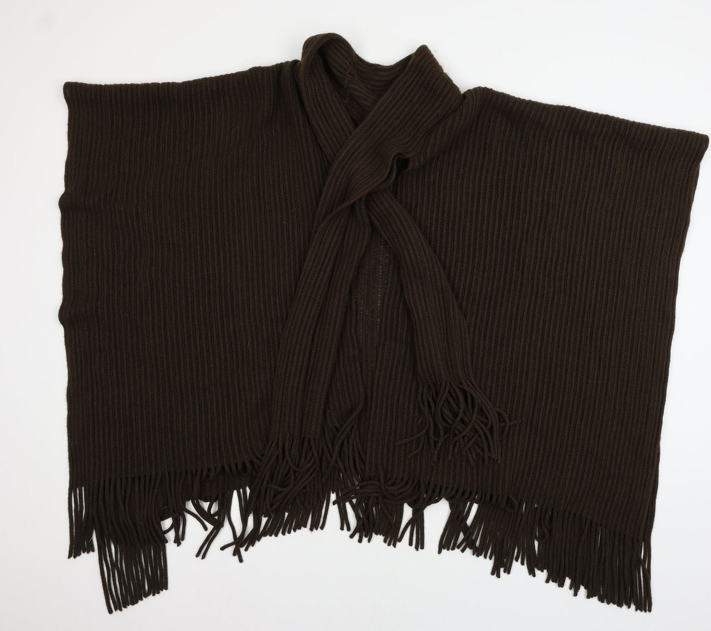 Preworn Womens Brown Knit Scarf