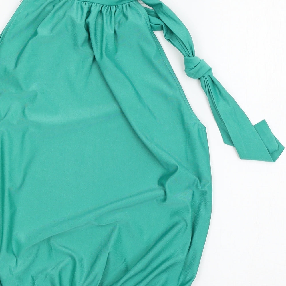 Preworn Womens Green Jersey Basic Blouse Size L