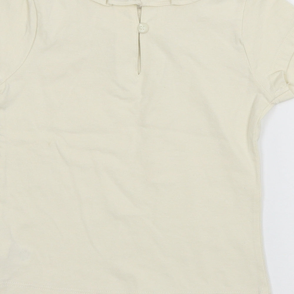 Mini Club Girls Beige Jersey Basic T-Shirt Size 3-4 Years