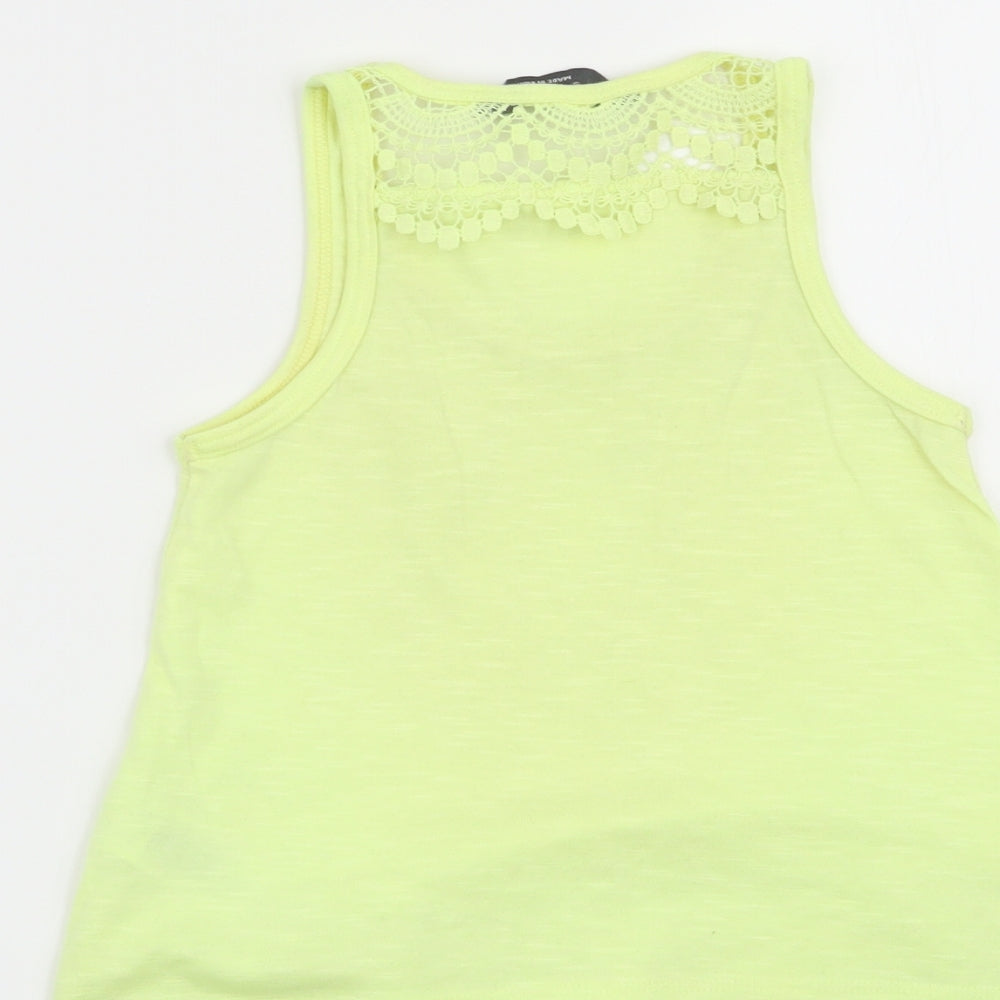 Primark Girls Yellow Basic Tank Size 3-4 Years
