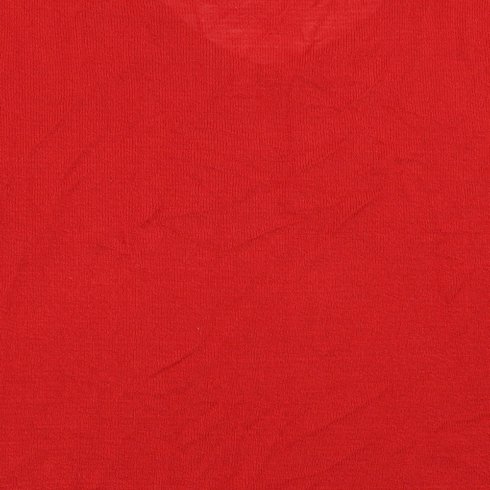 colourfield Womens Red Basic T-Shirt Size L