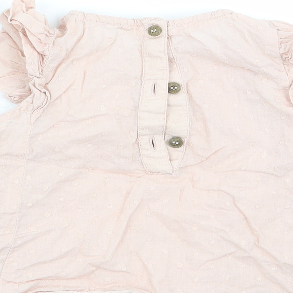 M Girls Pink Polka Dot Fit & Flare Size 9-12 Months