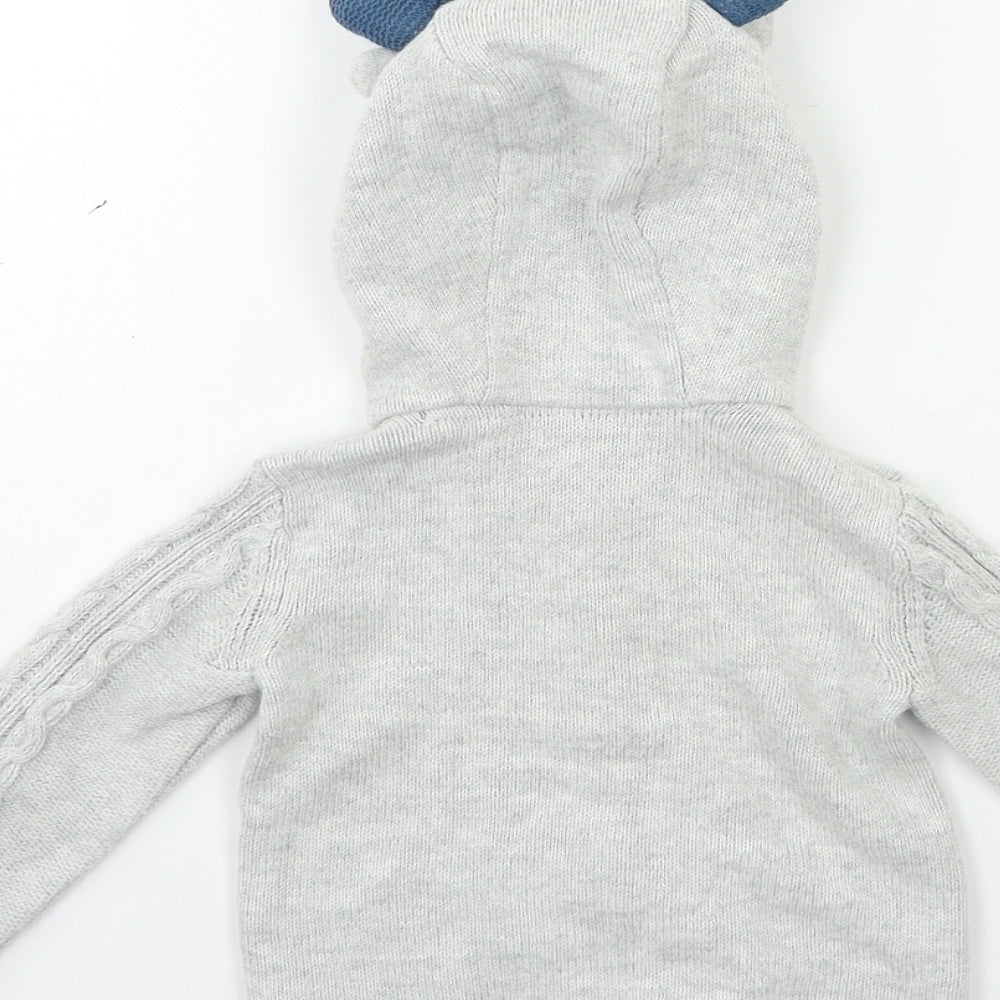 TU Baby Grey Knit Cardigan Jumper Size 6-9 Months