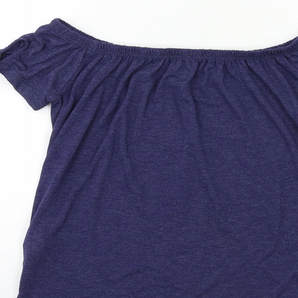 net Womens Blue Basic Blouse Size 6