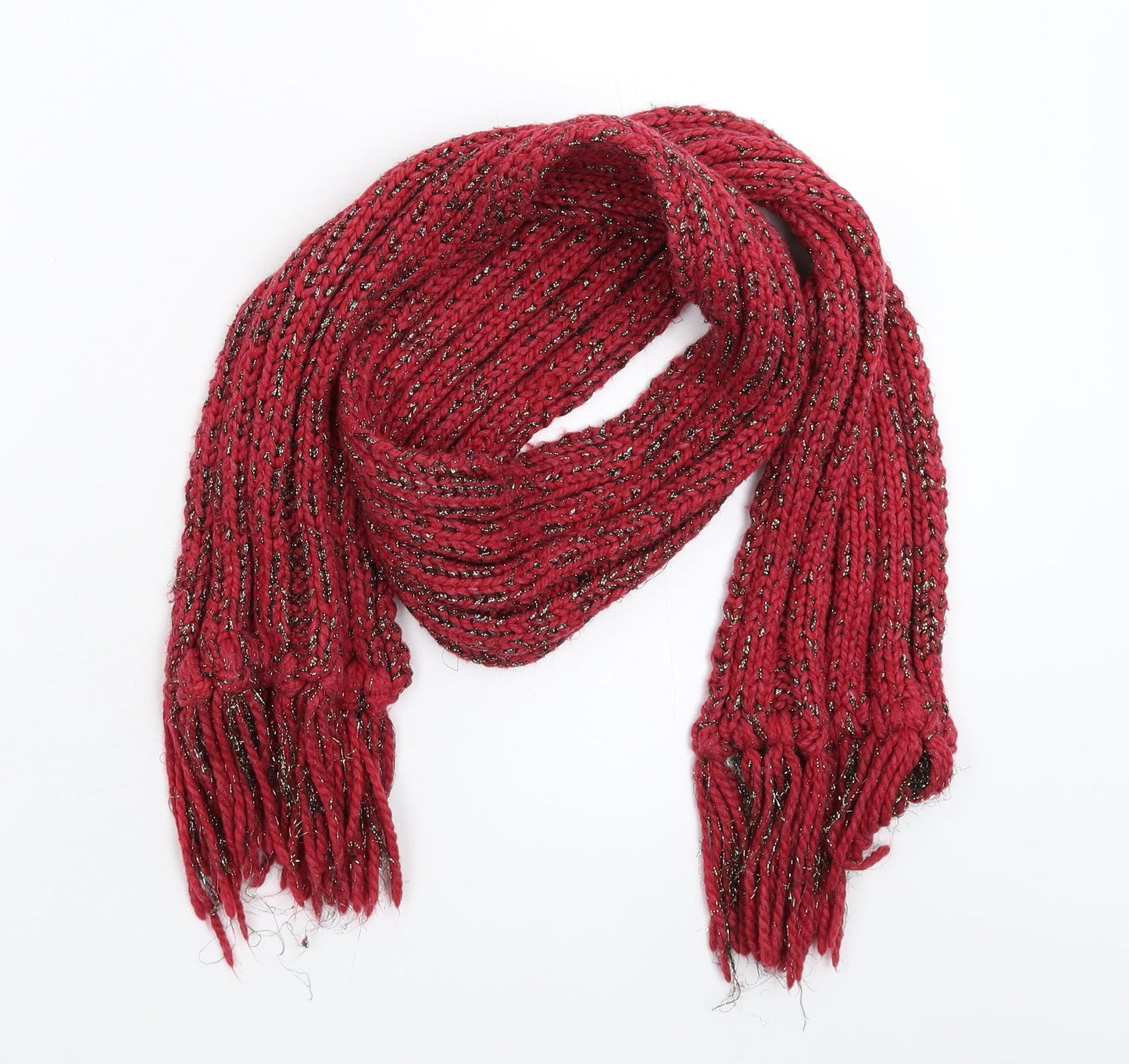 Preworn Womens Pink Knit Scarf