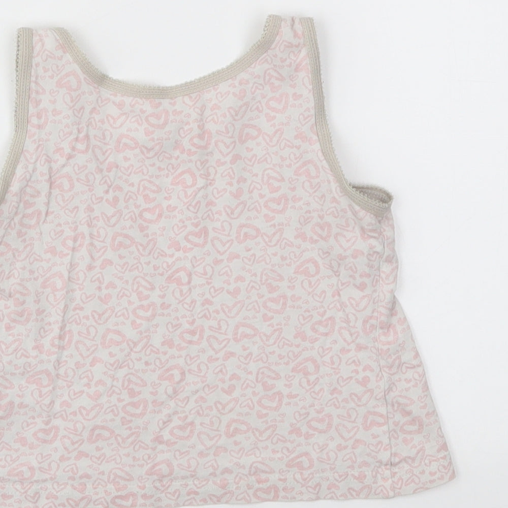 George Girls Orange Geometric Basic T-Shirt Size 3-4 Years