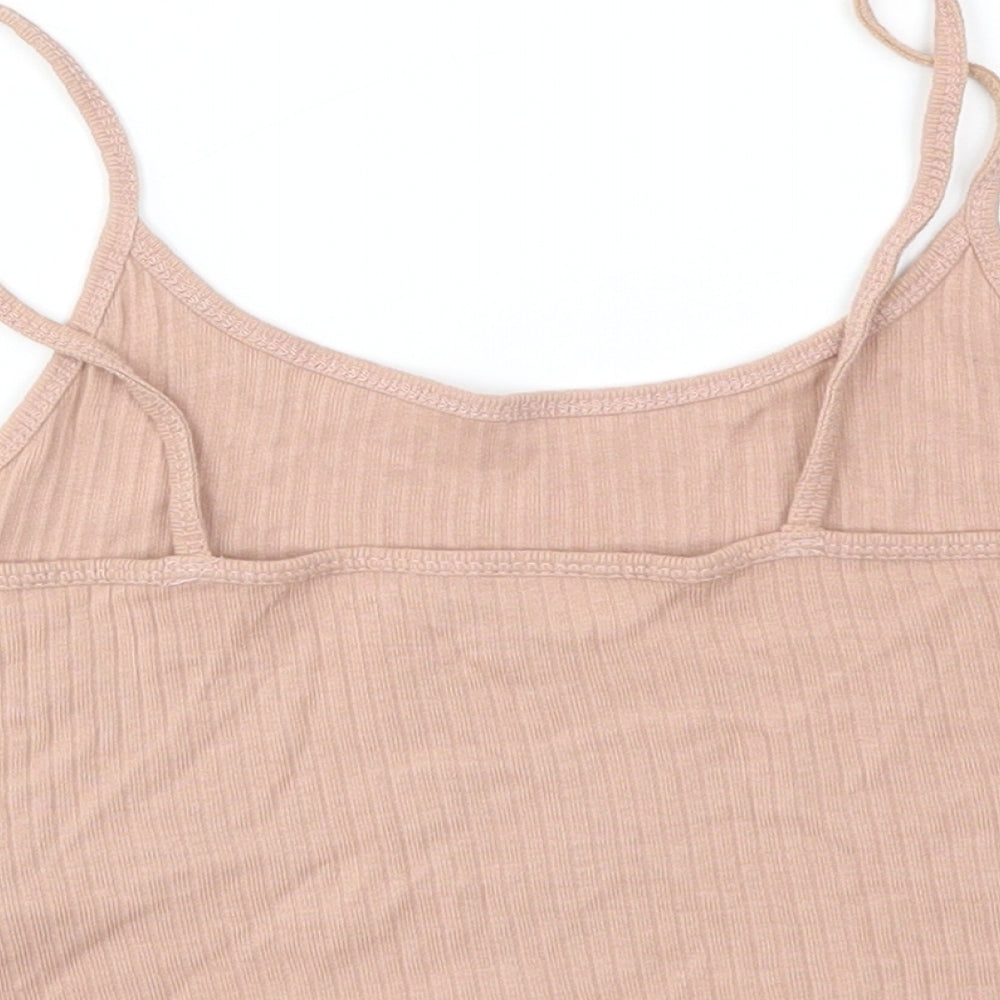 Topshop Womens Pink Basic T-Shirt Size 8