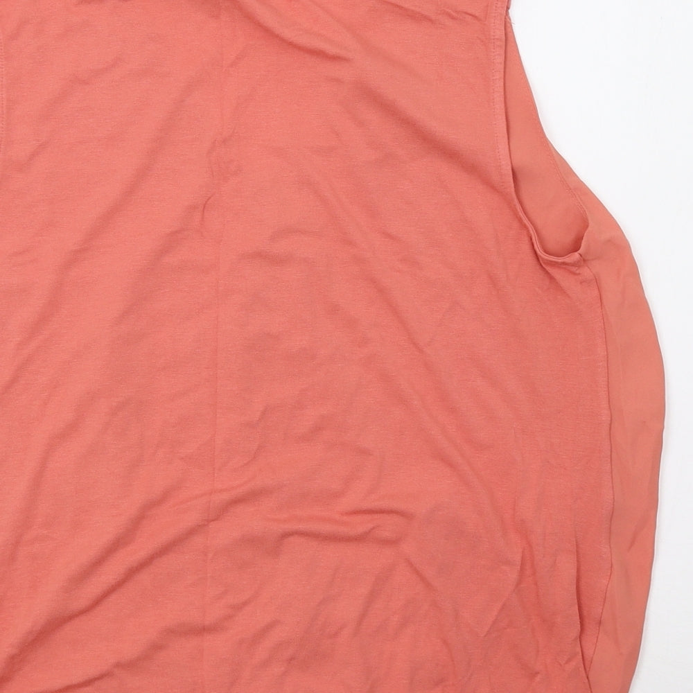 Select Womens Orange Basic Tank Size 12