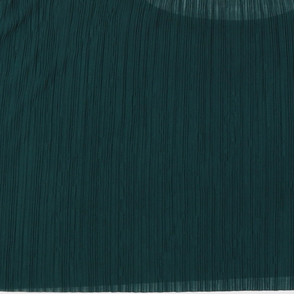 Monki Womens Green Cropped T-Shirt Size S