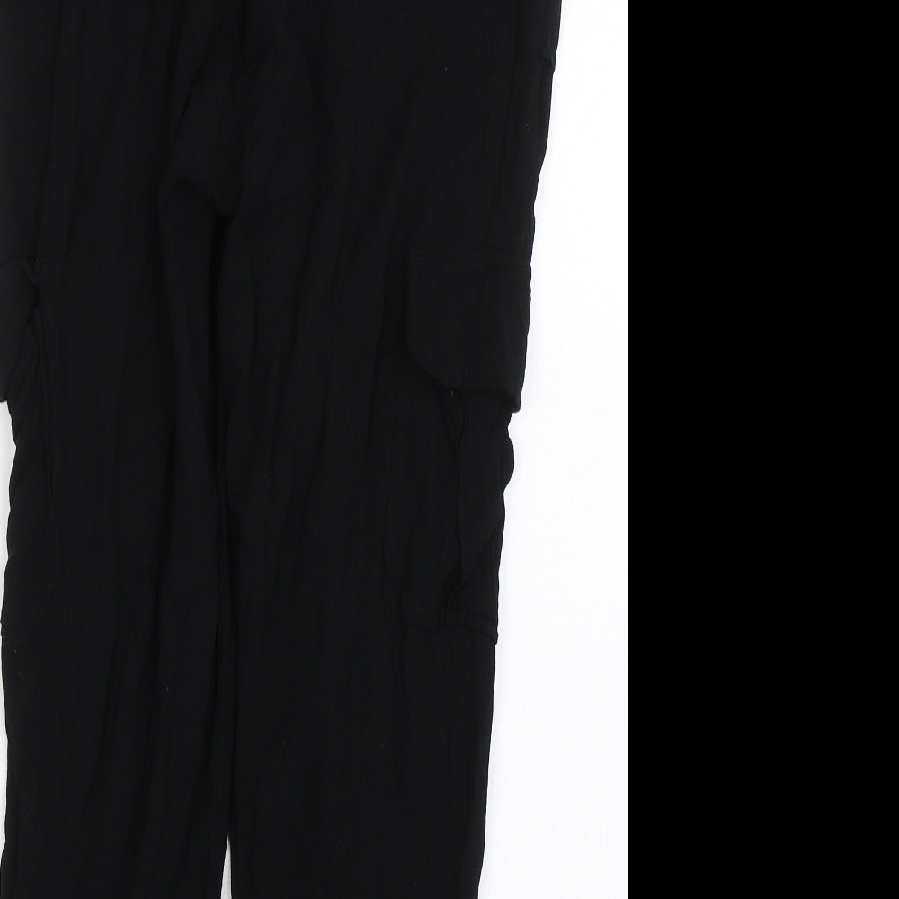 Chocolate USA Womens Black Capri Trousers Size S L21.5 in