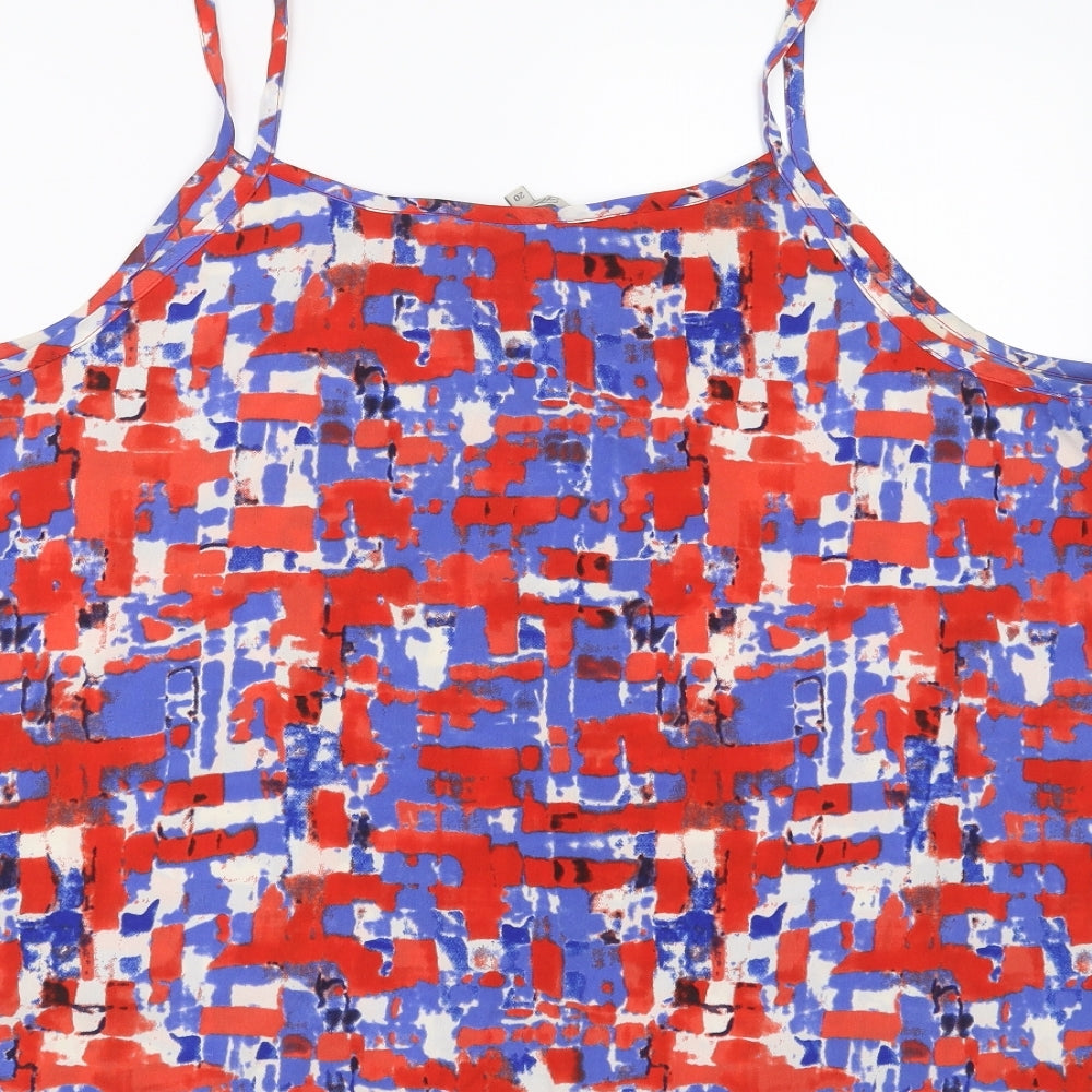 Peacocks Womens Blue Geometric Camisole Blouse Size 20