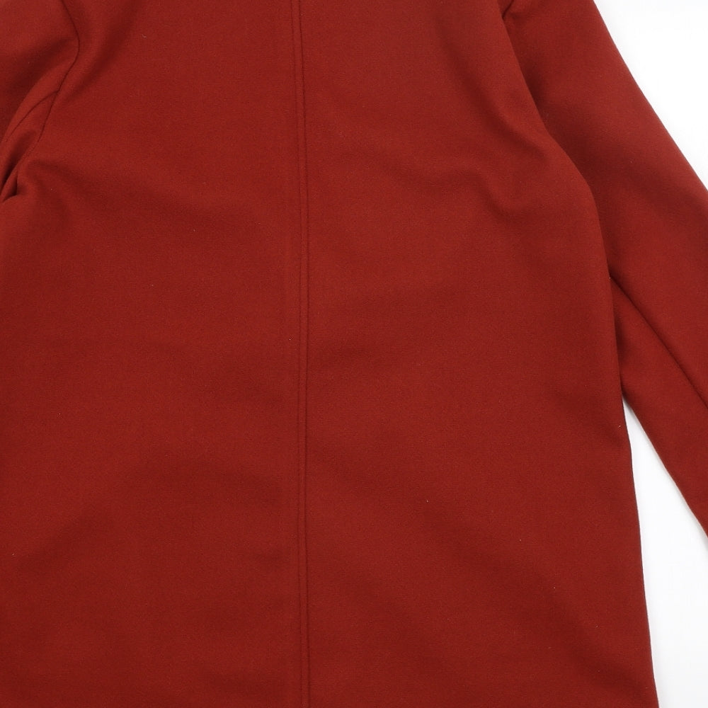 Papaya Womens Red Overcoat Coat Size 14