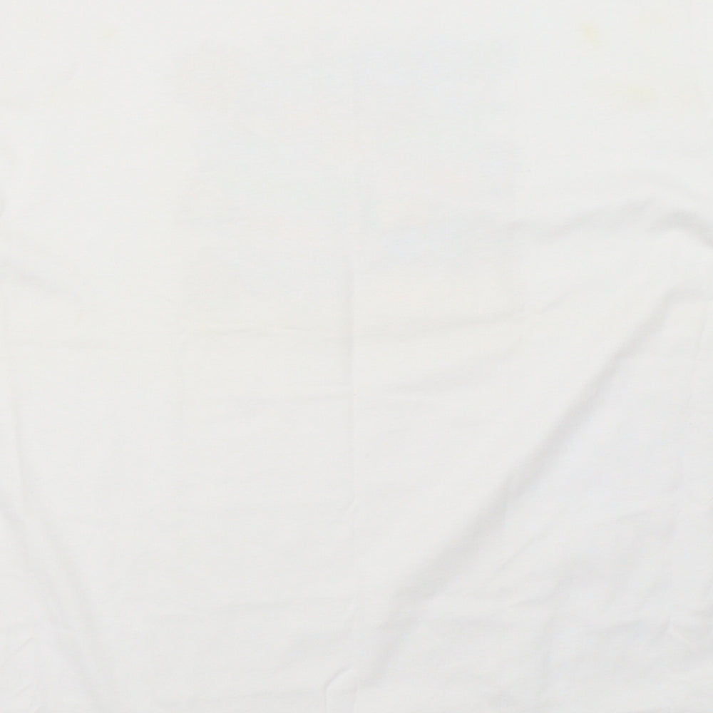 Preworn Womens White Basic T-Shirt Size 12 - Lanzarote