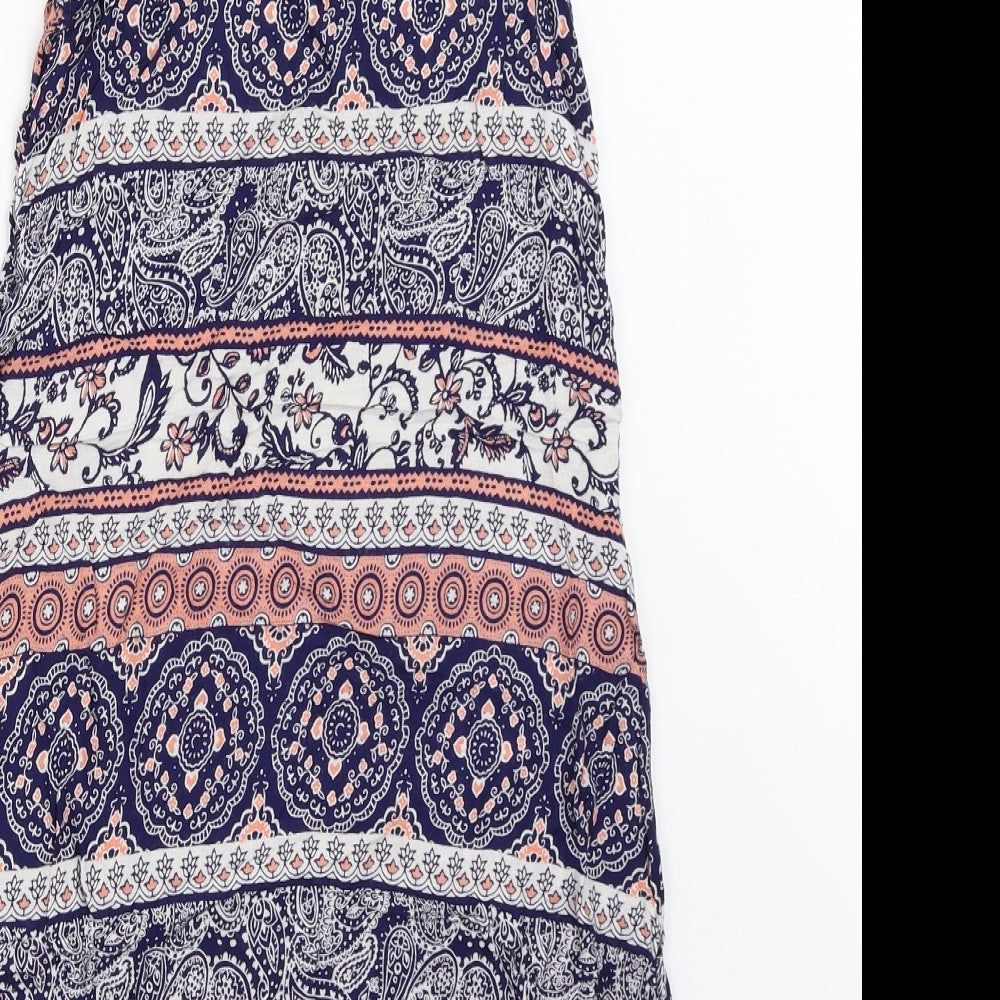 Atmosphere Womens Blue Geometric Tank Dress Size 8