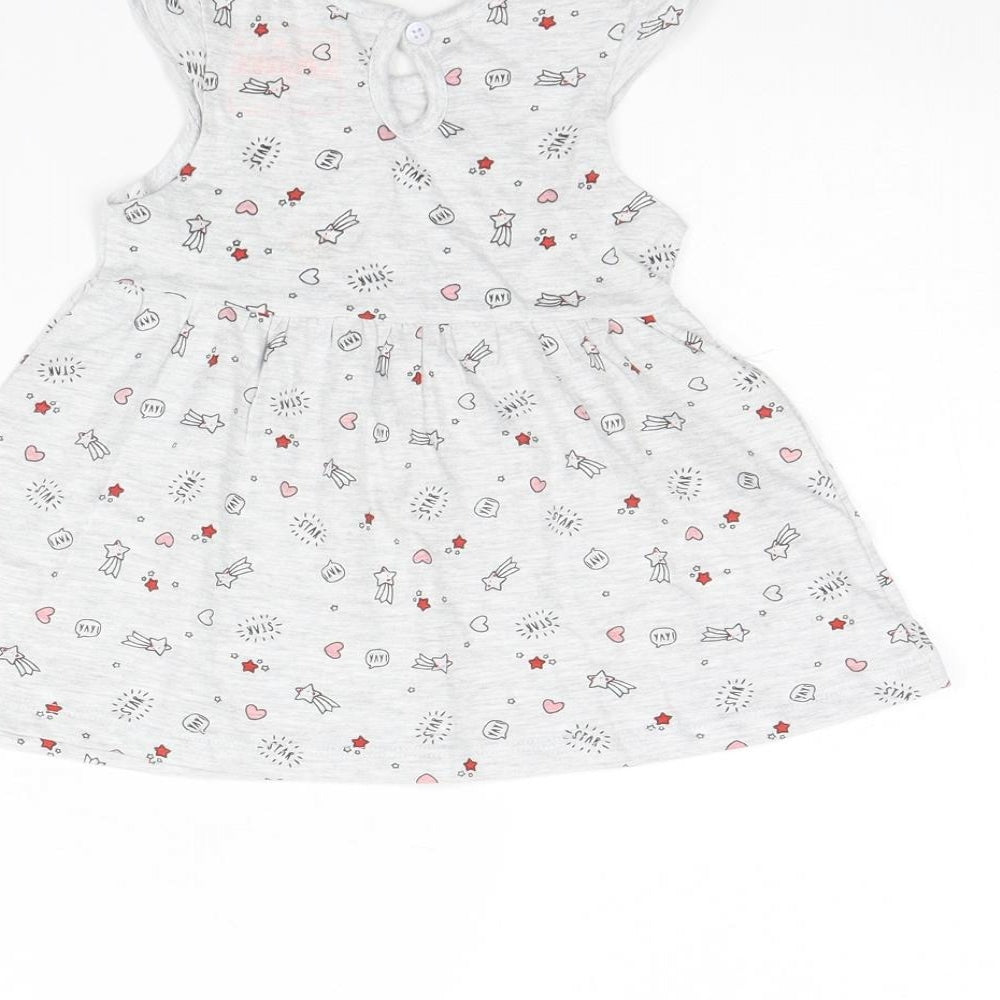 Primark Girls Grey Spotted Fit & Flare Size 3-6 Months