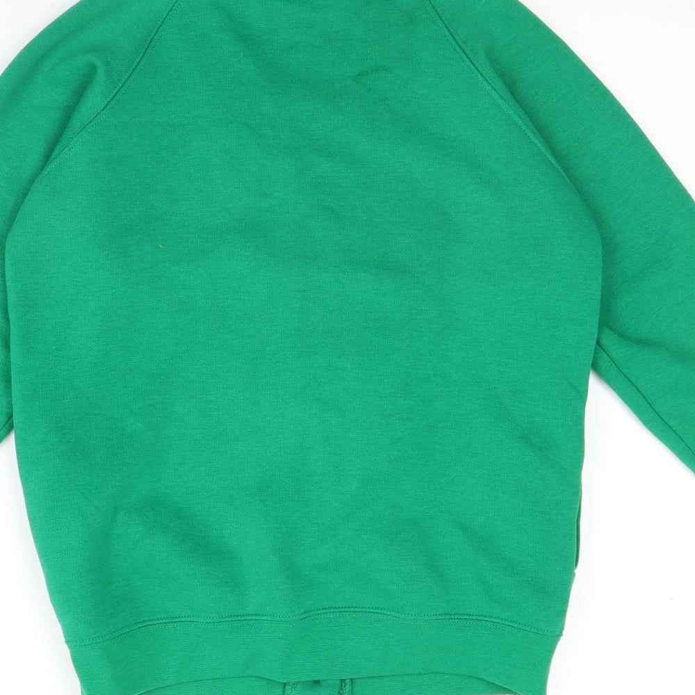 Woodbank Girls Green Cardigan Jumper Size 9 Years