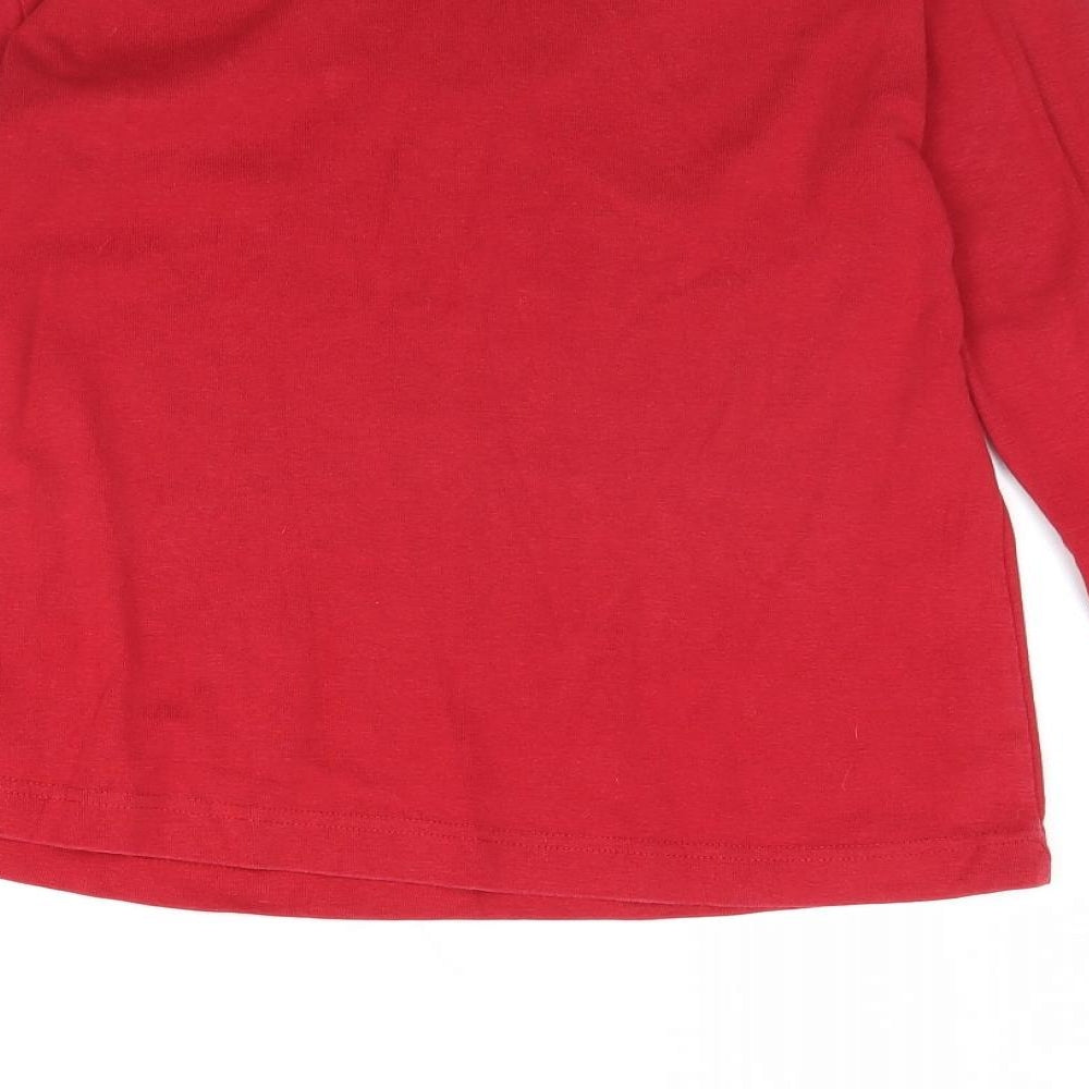 Adini Womens Red Basic Blouse Size M